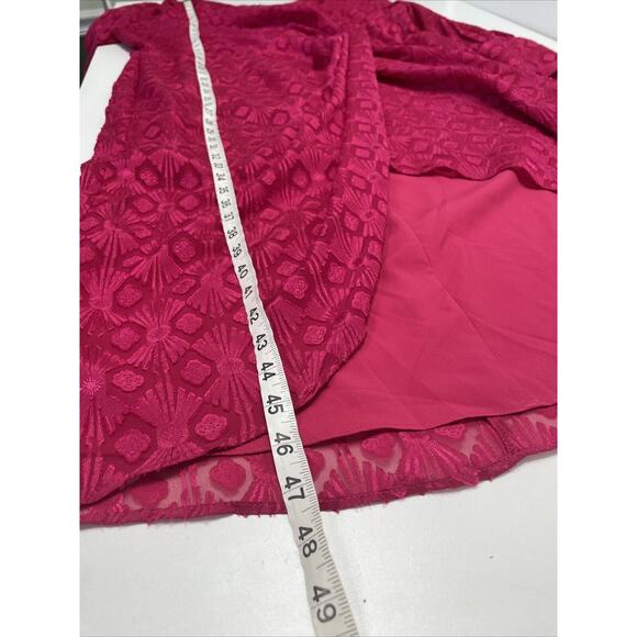 Maggy London Dress Women Plus Size V-Neck Surplus Bodice Faux Wrap High Low 18 W - Picture 13 of 13